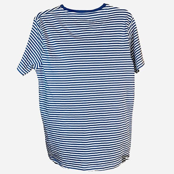 Denim & Flower Palm Tree Tee M Coastal Core Nautical Stripe Preppy Resortwear - Picture 2 of 7